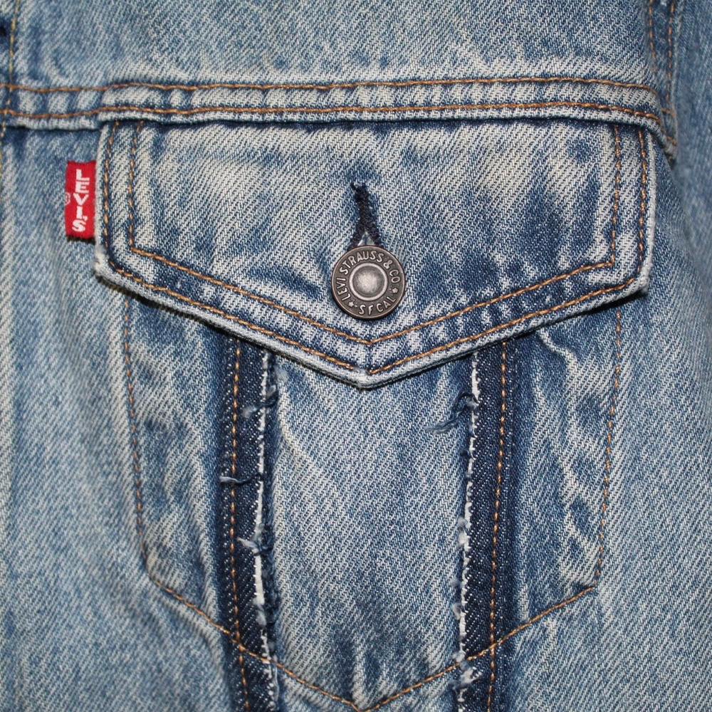 Levi's Denim Trucker Inside Out Jacket Retro RARE! - Picture 7 of 8